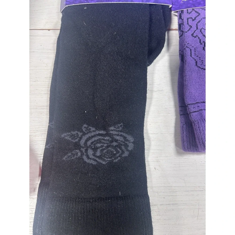 Wrangler Socks Ladies Rose Spurs Boots Pattern Socks 4 Pair‎ Pack Size 6-9 NWT